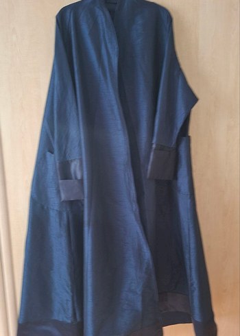 Lacivert Uzun Kolluksuz Kadın Sabahlık - Görsel 4