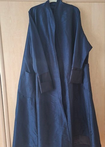 Lacivert Uzun Kolluksuz Kadın Sabahlık - Görsel 2
