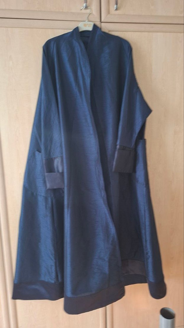 Lacivert Uzun Kolluksuz Kadın Sabahlık - Görsel 4