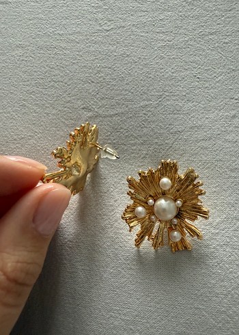 Accessorize Vintage Altın Renkli İnci Detaylı Mini Küpe