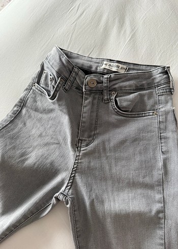 Addax Gri Kadın Normal Kesim Denim Pantolon