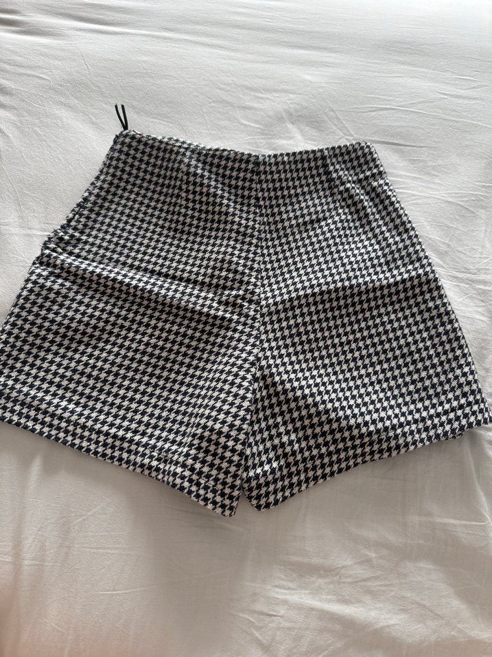 Kadın Ekoseli Şort Etek - Görsel 3