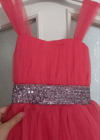 çocuk Uzun Askılı Abiye Elbise 8 yaş uygundur - Görsel 4