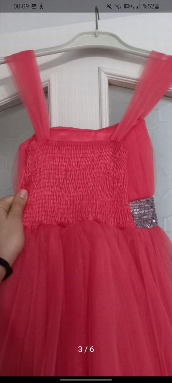 çocuk Uzun Askılı Abiye Elbise 8 yaş uygundur - Görsel 3