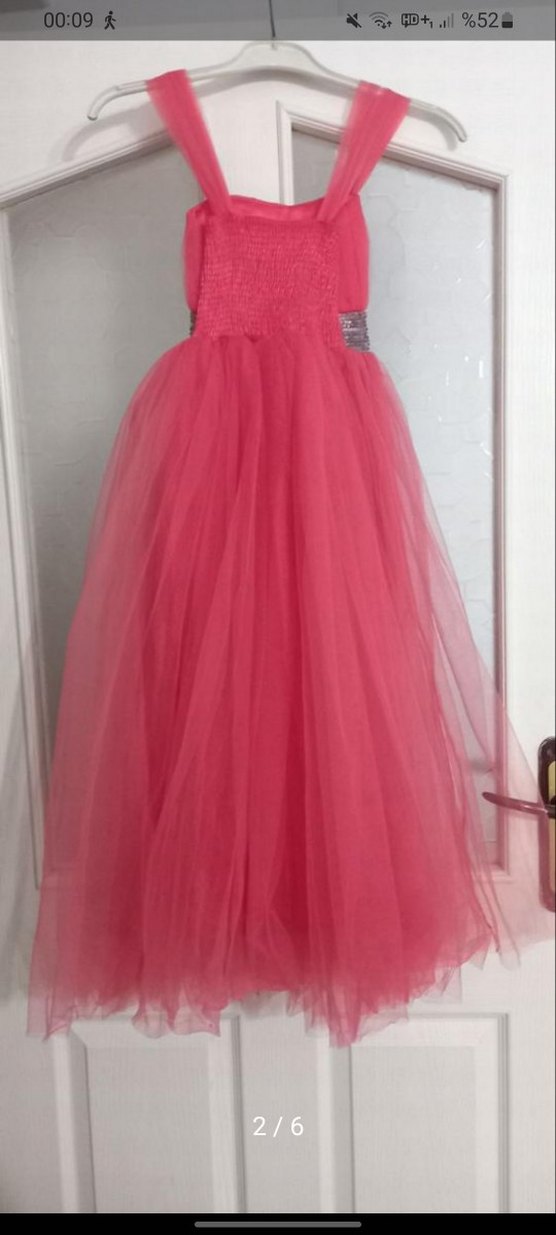 çocuk Uzun Askılı Abiye Elbise 8 yaş uygundur - Görsel 2