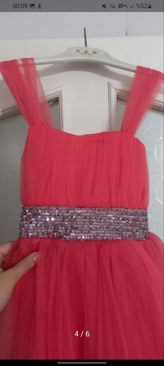 çocuk Uzun Askılı Abiye Elbise 8 yaş uygundur - Görsel 4