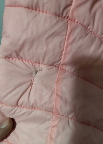 Kız Çocuk Pembe Kapüşonlu Fermuarlı Yelek - Görsel 3