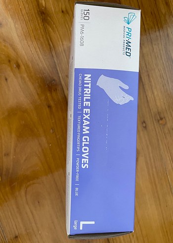 Büyük Beden Nitril Muayene Eldivenleri 150'li (L Beden PUDRASIZ) - Görsel 2