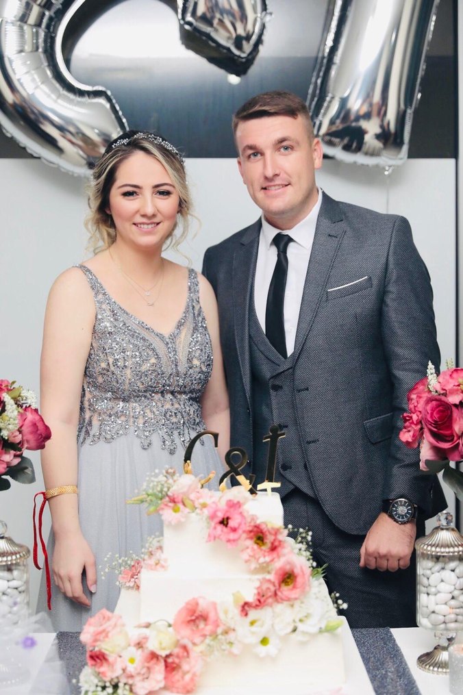 Gri Payetli Uzun Kollu Straplez Abiye - Görsel 2