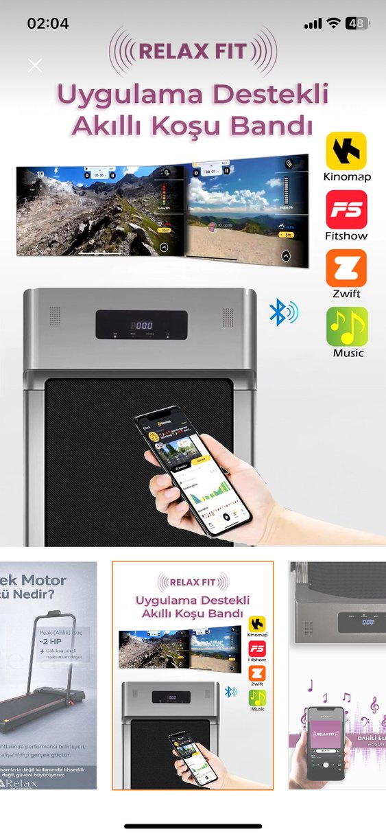 LED Ekranlı Siyah Koşu Bandı Hoparlörlü - Görsel 3