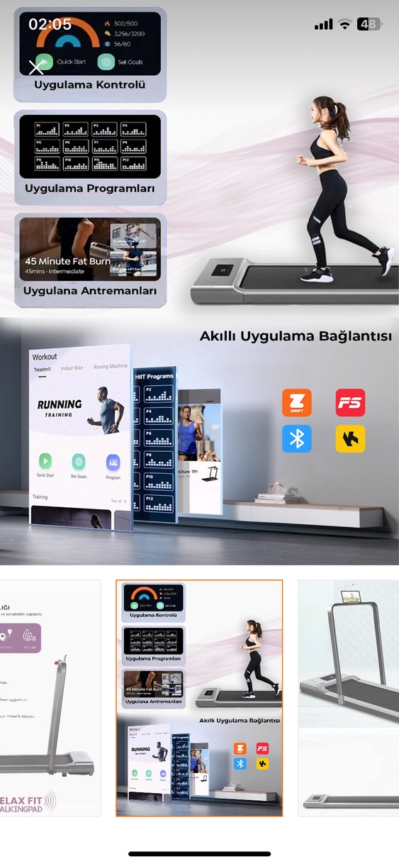 LED Ekranlı Siyah Koşu Bandı Hoparlörlü - Görsel 5