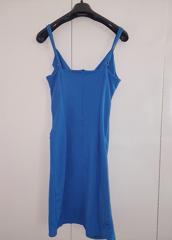 Mavi Drapeli Mini Abiye Elbise - Görsel 2