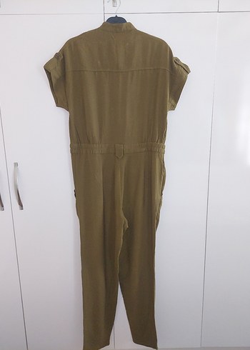 Kadın Haki Kısa Kollu Tulum - Görsel 2