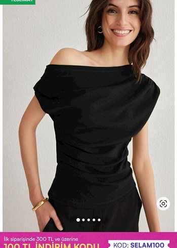 Trendyol Milla Sıfır Etiketli Siyah Drapeli Straplez Mini Bluz