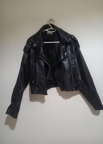 Diğer Siyah Deri Biker Ceket