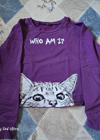 Mor Uzun Kollu Sweatshirt