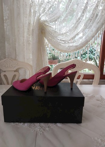 Diğer Klasik Zarif Pembe Stiletto Topuklu Ayakkabı