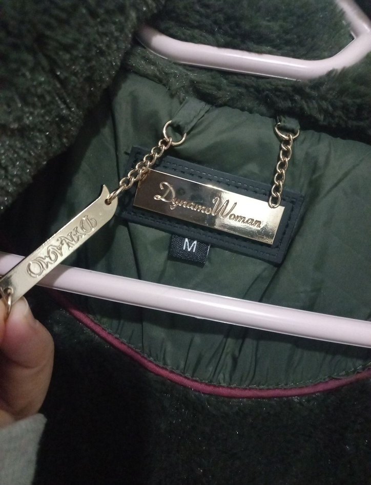 Dynomo Woman Marka Kadın Mont Haki Yeşil Kürklü Kapüşonlu - Görsel 5