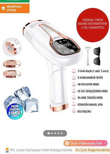 Riomi Ipl Buz Lazer Epilasyon Cihazı Seti - Görsel 4