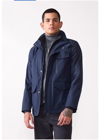 George Yurtdışı ürünü Lacivert  Erkek Mont - Görsel 5