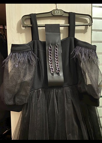 Siyah Straplez Mini Gotik Elbise - Görsel 2