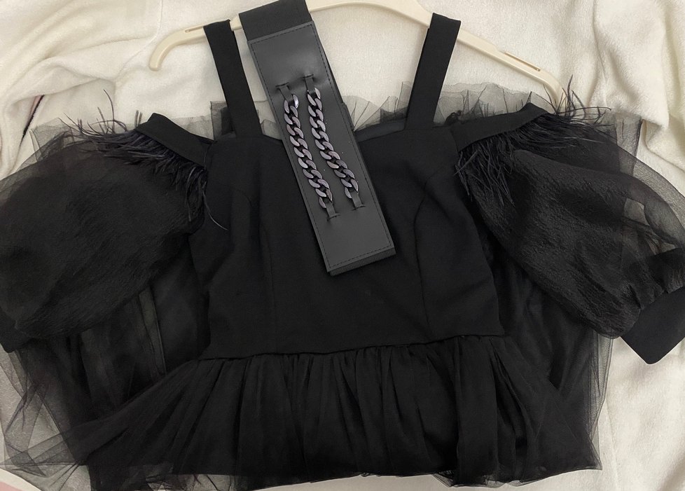 Siyah Straplez Mini Gotik Elbise - Görsel 3