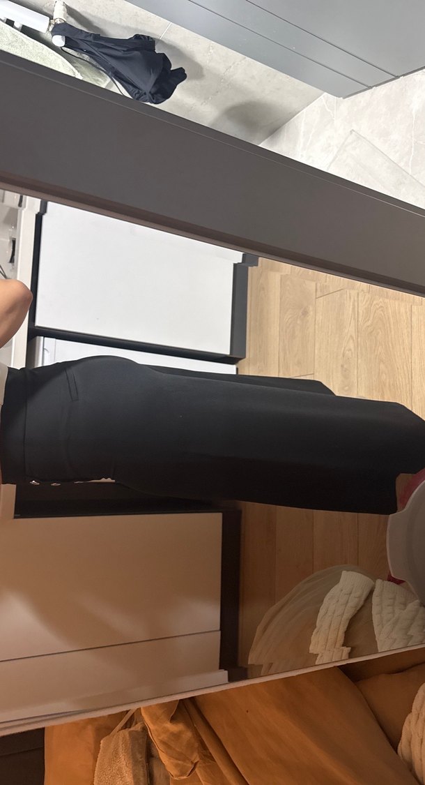 Düğmeli Siyah Kadın Kumaş Pantolon - Görsel 2