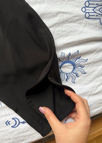 Siyah Kadın Rahat Kumaş Pantolon - Görsel 2