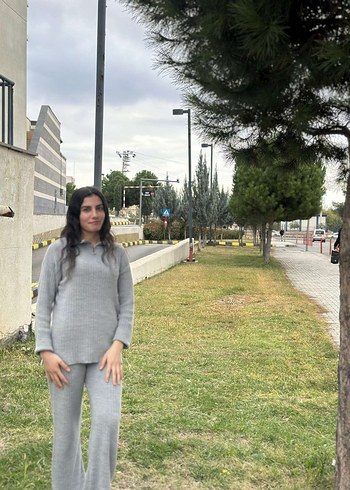 Gri Yüksek Yaka Kadın Eşofman Takımı