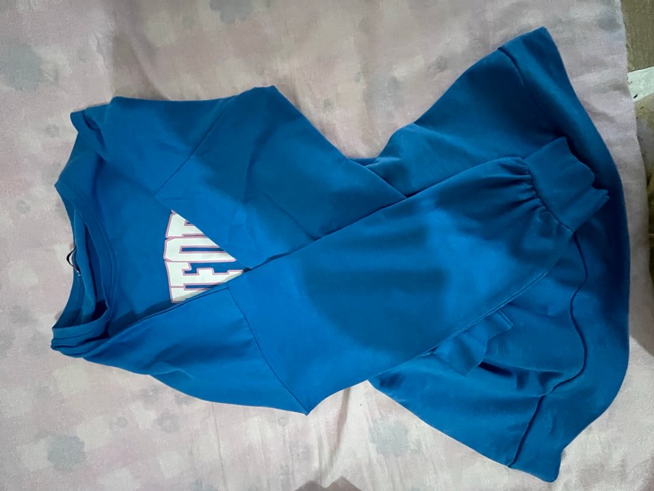 Mavi Baskılı Hamile Tişörtü, Kısa Kollu, Spor - Görsel 2