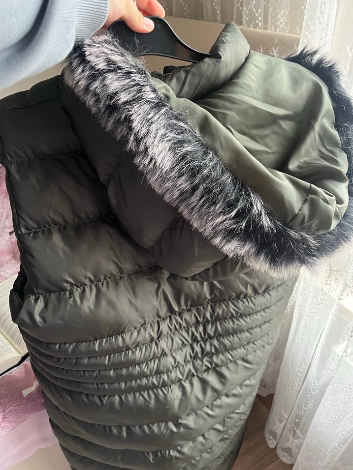 Gri Fermuarlı Kadın Yelek - Görsel 2