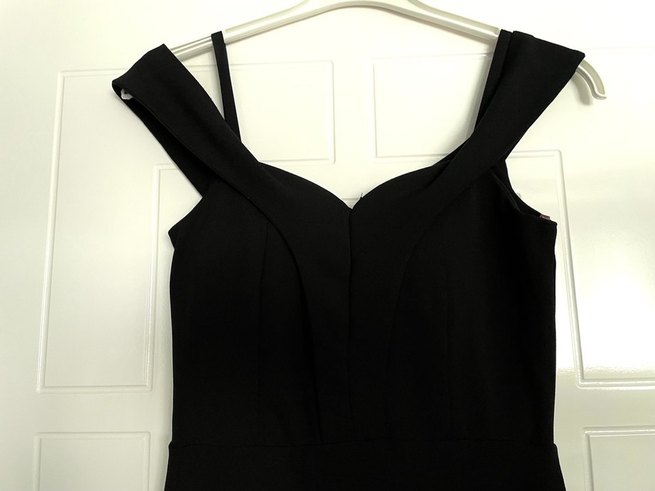 Siyah Uzun Drapeli Gösterişli Kadın Abiye - Görsel 3