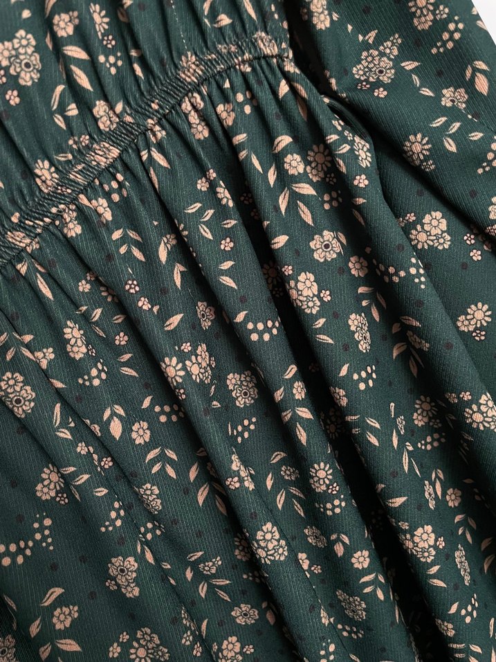 Yeşil Uzun Bohem Kadın Elbise - Görsel 2