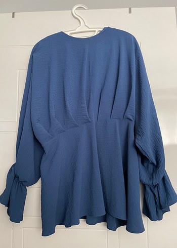 Mavi Uzun Kollu Kadın Elbise - Görsel 2