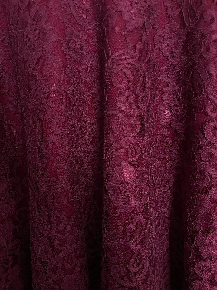 Bordo Dantel Mini Straplez Kokteyl Elbisesi - Görsel 5