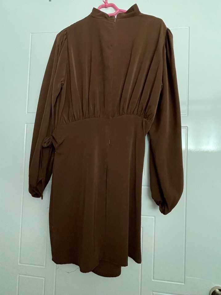 Kadın Kahverengi Midi Elbise - Görsel 2