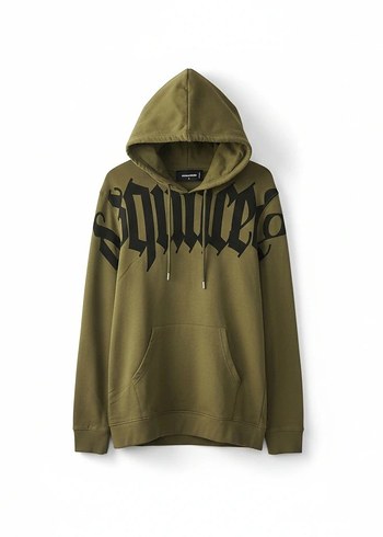 Haki Yeşil Kaşe Dokulu Kapüşonlu Ceket Gömlek - Görsel 2