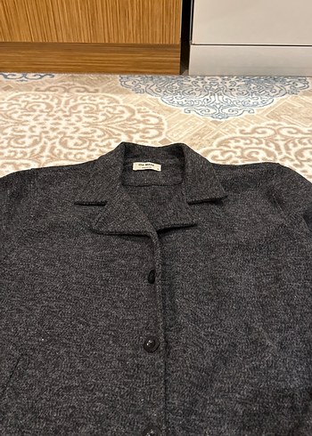 Gri Düğmeli kaban - Görsel 2