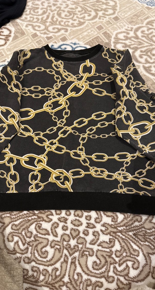 Zincir Desenli Kadın Sweatshirt - Görsel 2