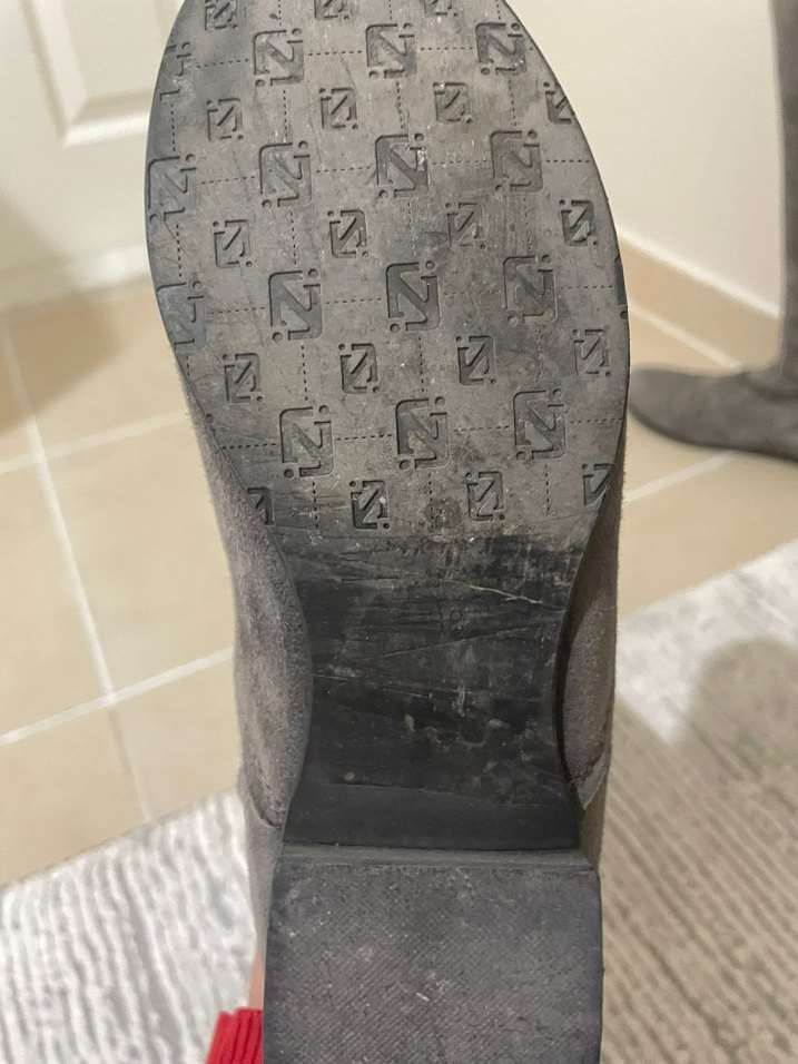 Gri Süet Kadın Çizme - Görsel 3