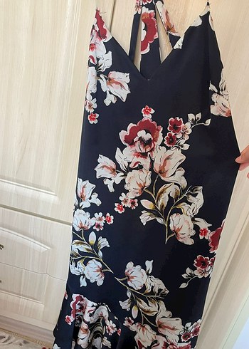 Kadın Yazlık Çiçek Desenli Elbise - Görsel 3