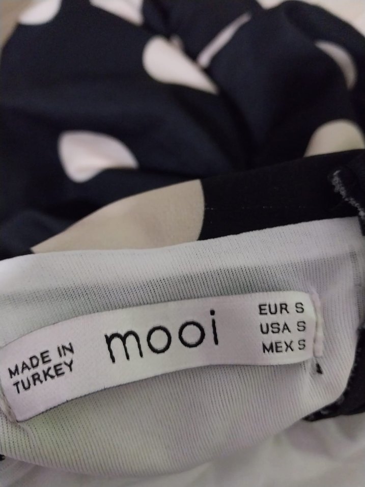 Puantiye Desenli Siyah Mini Elbise - Görsel 4