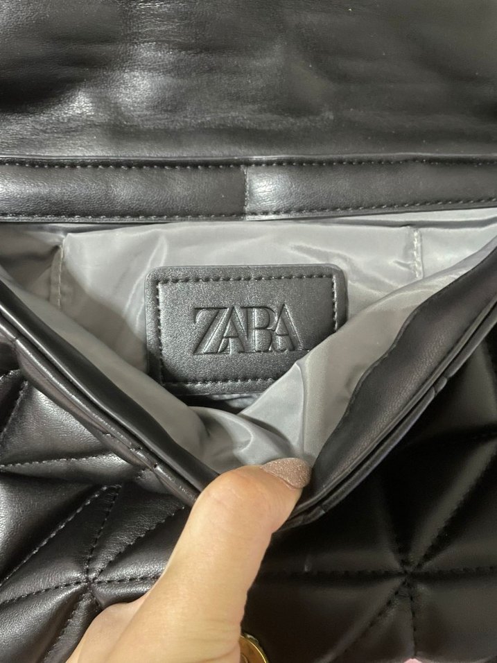 Zincir Detaylı Siyah Deri Kadın Çanta - Görsel 2