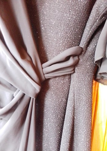 Lacivert Drapeli Uzun Abiye Elbise - Görsel 3