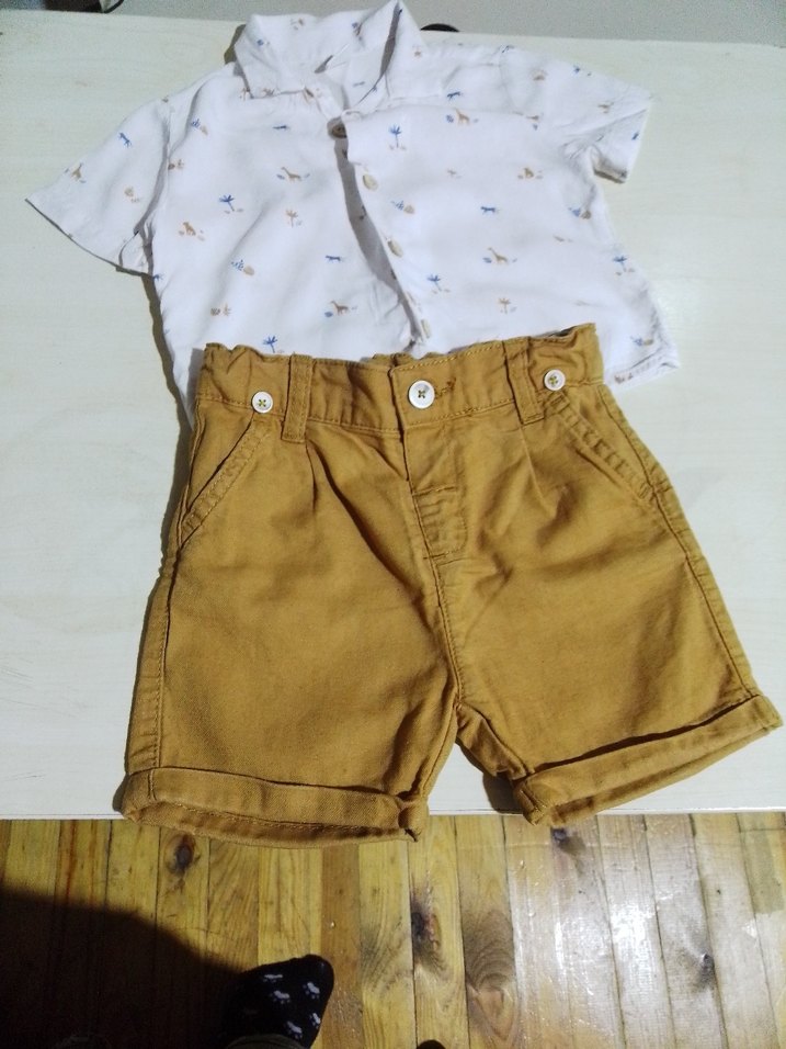 Erkek Çocuk Kısa Kollu Pamuklu Baskılı Gömlek - Görsel 3