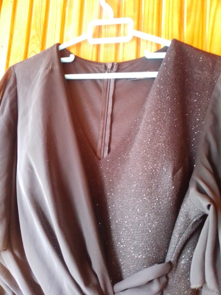 Lacivert Drapeli Uzun Kadın Abiye Elbise - Görsel 4