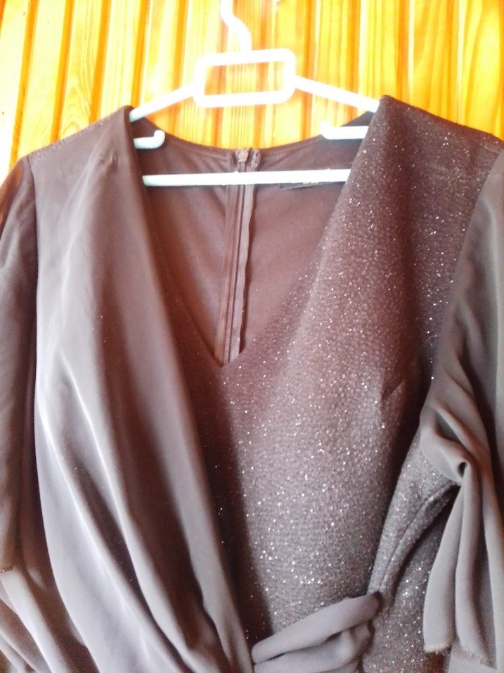 Lacivert Drapeli Uzun Kadın Abiye Elbise - Görsel 3