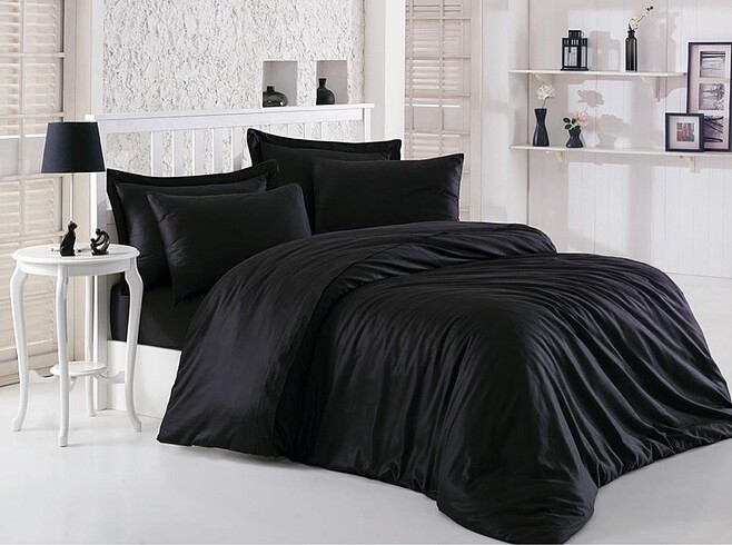 CottonBox Elegant Nevresim Takımı Siyah