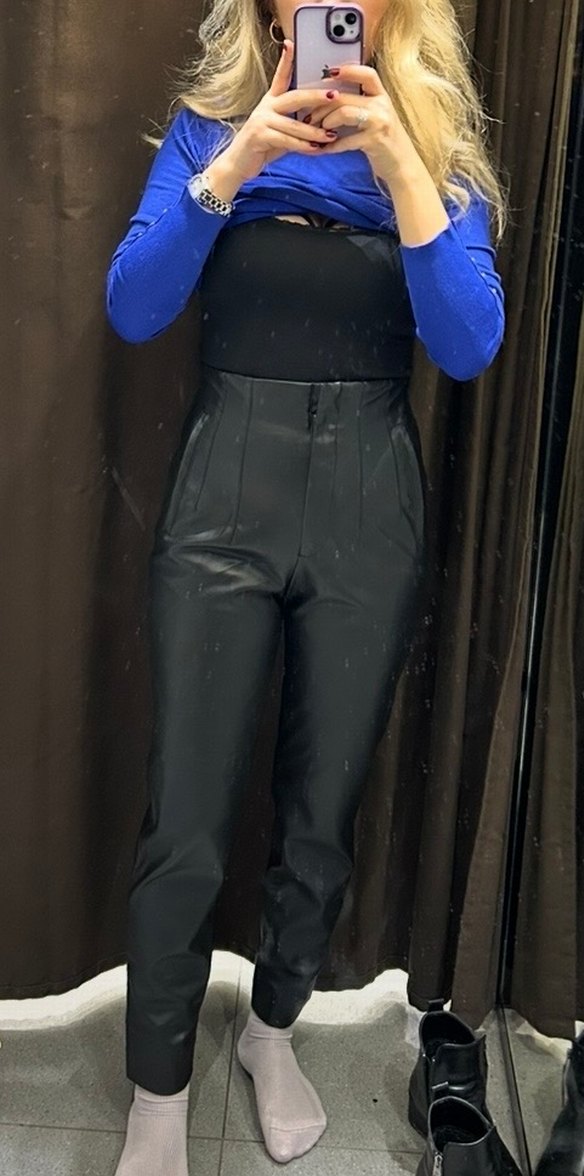 Zara deri pantolon - Görsel 2