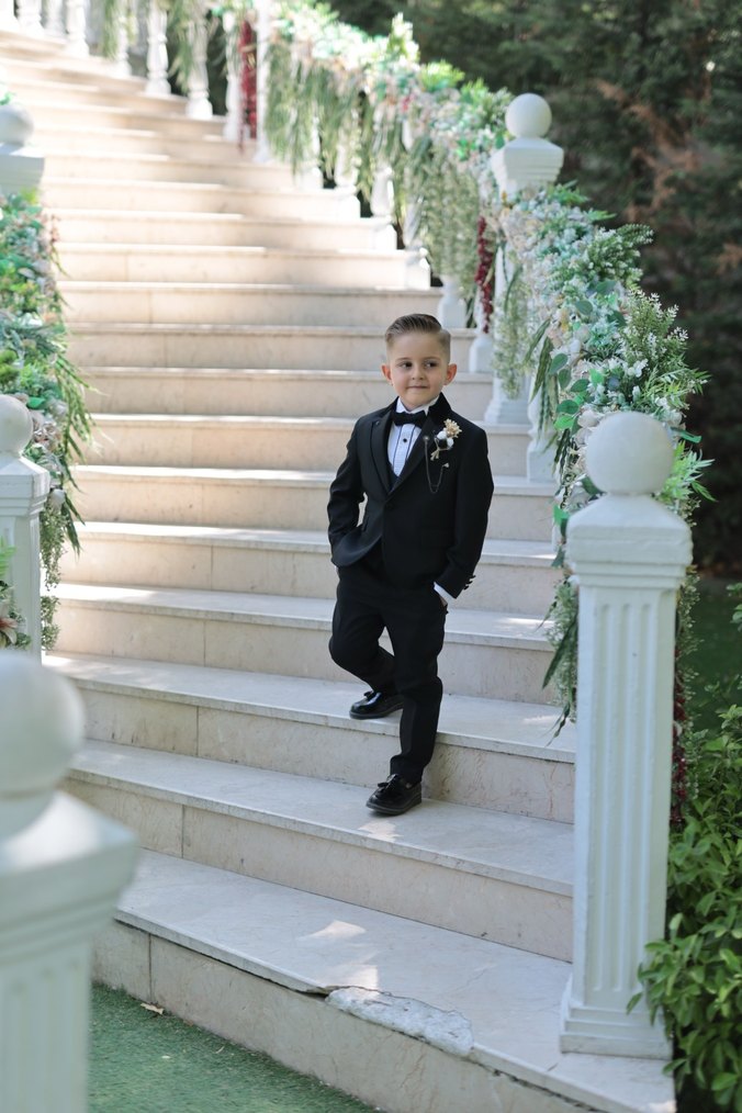 Sünnet Kıyafeti.  Siyah Çocuk Takım Elbise - Görsel 4